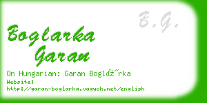 boglarka garan business card